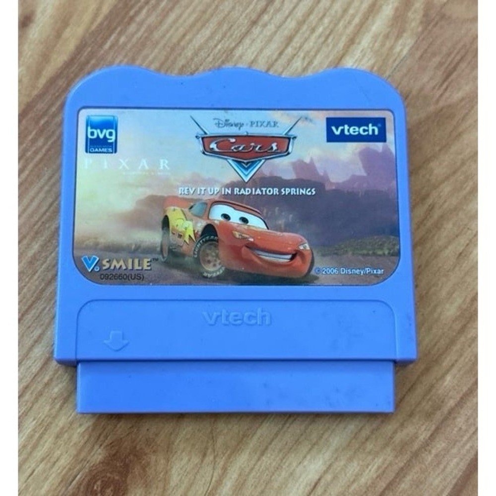 VTech V.Smile Disney Pixar Cars: Rev It Up In Radiator Springs game cartridge.‎